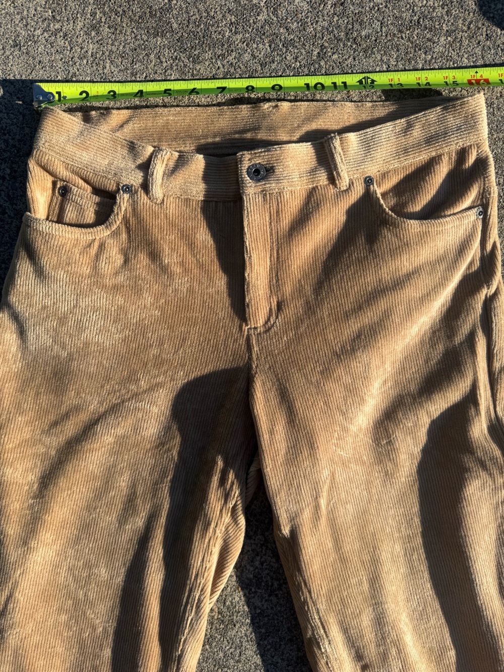 L.L. Bean Women's Bootcut Corduroy Jeans in Tan 10 Long Cottagecore Neutral - Picture 6 of 13